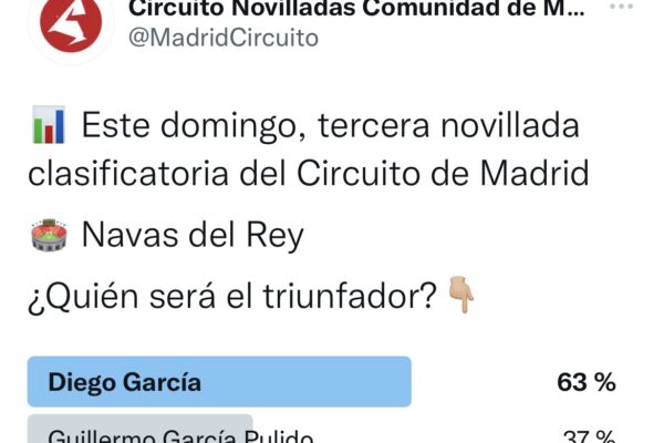 Diego García, el favorito del duelo de Navas del Rey
