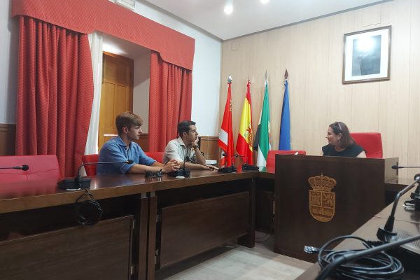 Alejandro Mora y José Rojo visitan Casar de Cáceres