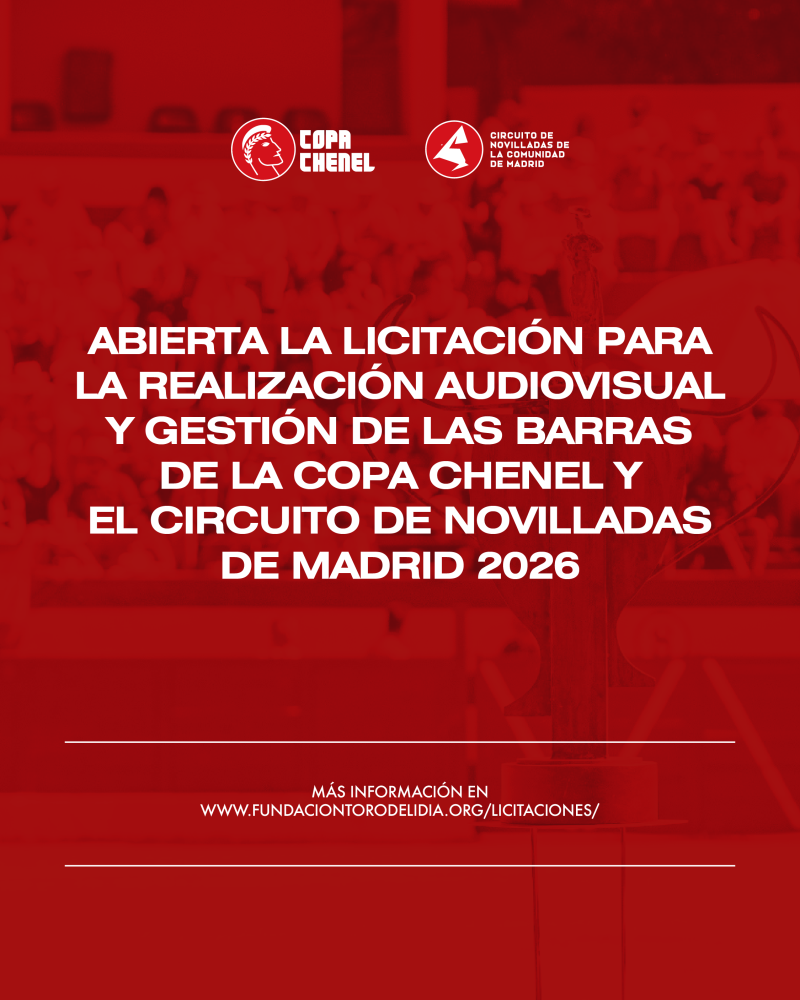 La Fundación del Toro de Lidia abre la licitación para la realización audiovisual y la gestión de barras de la Fiesta del Toro 2026