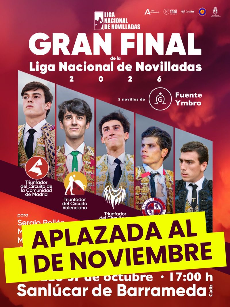 La Gran Final de la Liga Nacional de Novilladas se celebrará el domingo 1 de noviembre